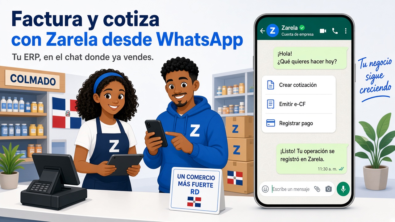 Vista previa de Facturar por WhatsApp en República Dominicana